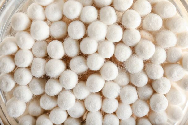 hisopos de algodón como fondo, primer plano - Foto, imagen