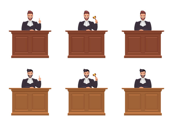 Judge man vector design illustration isolated on white background  - Vector, Image