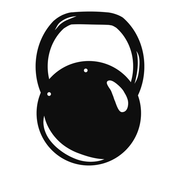 Kettlebell icon. White background. Graphic element. Sport. Gym. Colorful graphic sketch. Idea for decors, logo, covers, holidays, gifts, art. Isolated vector. - Vector, Image