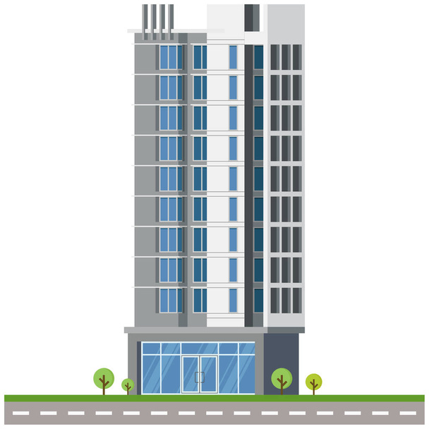 Bank city building beautiful illustration. - Vector, Image