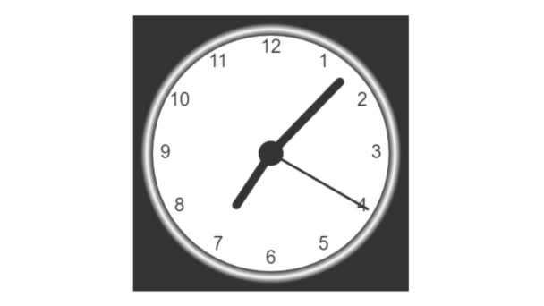 Analog Clock Face on Digital Screen Recording. Time Ticking by Second Hand on Clock on Monitor Device Screen. - Footage, Video