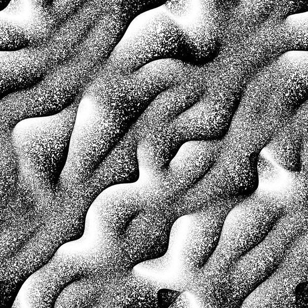 Seamless noise splatter pointillism wavy pattern swatch - Photo, Image