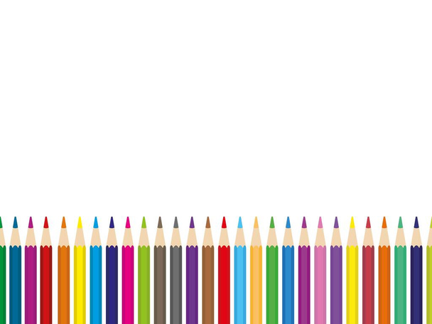 Háttér színes ceruzákból. Vektorillusztráció - Vektor, kép