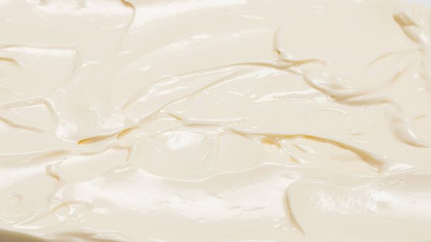 Texture crème fouettée blanche. Vue du dessus.  - Photo, image