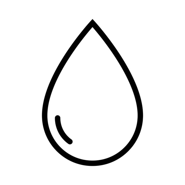 Een waterdruppel icoon. Uw lijn druipt zwart symbool. Vector illustratie geïsoleerd op witte achtergrond. - Vector, afbeelding
