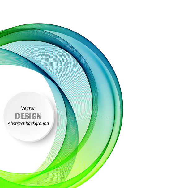 Blue and green lines in the shape of a circle design wave - Vector, Image