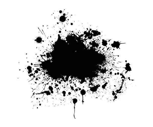 Paint stains black blotch background. Grunge Design Element. Brush Strokes. Vector illustration - Vector, Image