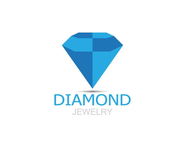 Blue diamond jewelry logo vector - Vector, Image
