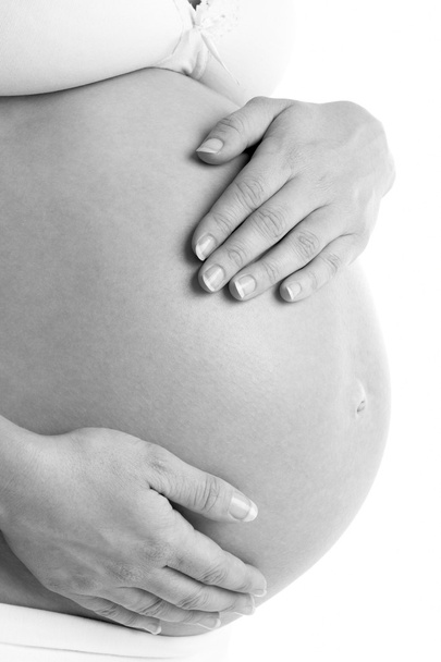 Detail Of Pregnant Woman Holding Stomach - Zdjęcie, obraz