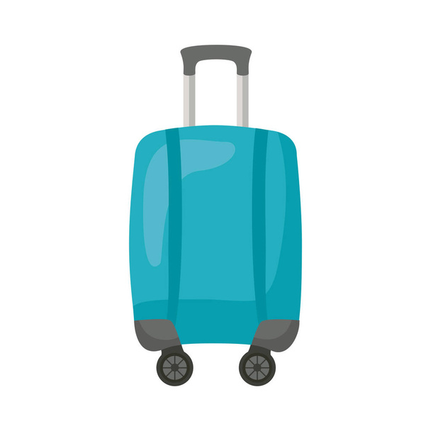 ταξιδιωτική βαλίτσα μπλε - Διάνυσμα, εικόνα