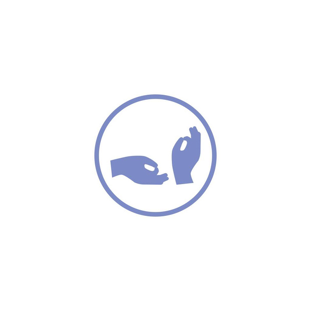 Meditaatio jooga arm logo suunnittelu - Vektori, kuva