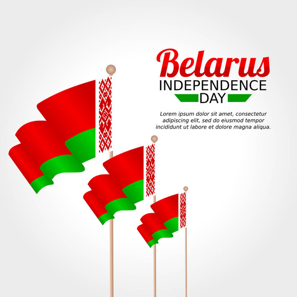 gráfico vetorial do dia de independência da Bielorrússia bom para a celebração do dia de independência da Bielorrússia. design plano. flyer design.flat ilustração. - Vetor, Imagem