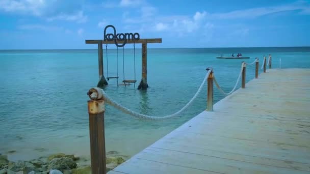 Острів Куракао Карибський острів, пляж Кокомо Вид навколо карибського острова Кюракао - Кадри, відео