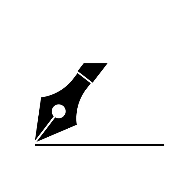 design de ícone de caneta fonte modelo simples - Foto, Imagem