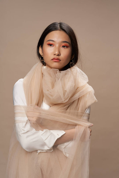 pretty woman asian appearance bright makeup luxury - Foto, Imagem