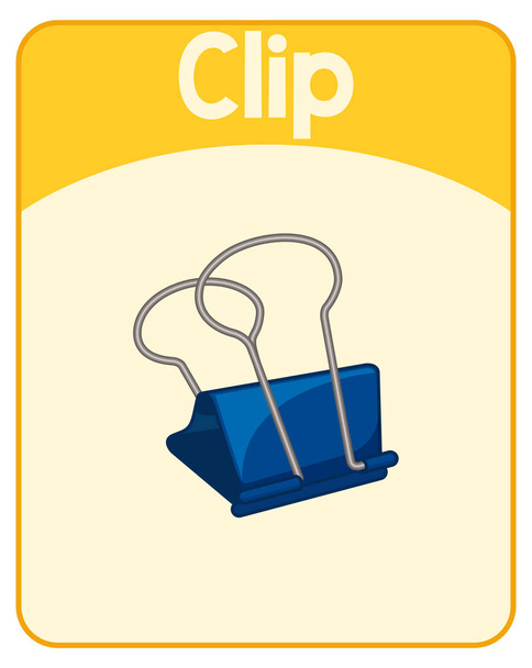 Educativo Inglés palabra tarjeta de clip ilustración - Vector, imagen