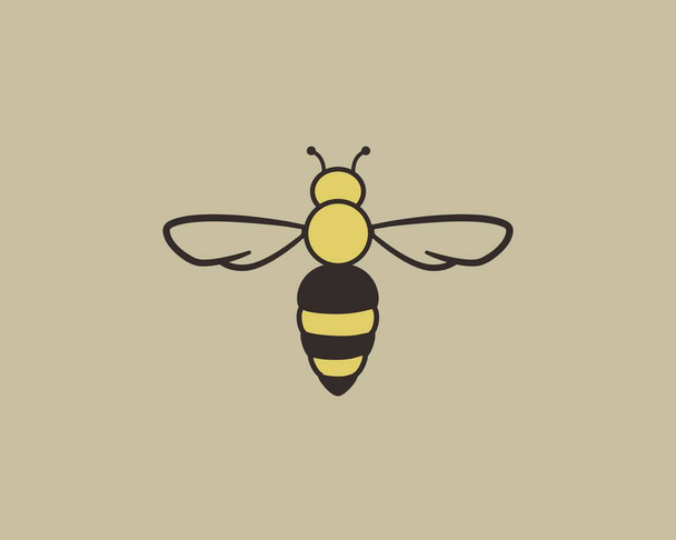 Bumble μέλισσα χαριτωμένο λογότυπο - Διάνυσμα, εικόνα