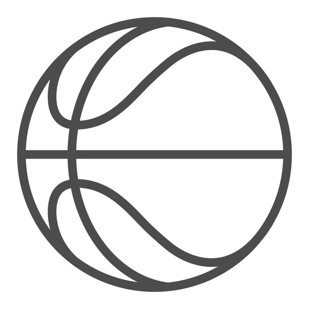 Basketbal, ikona vektoru čtvercové čáry. - Vektor, obrázek
