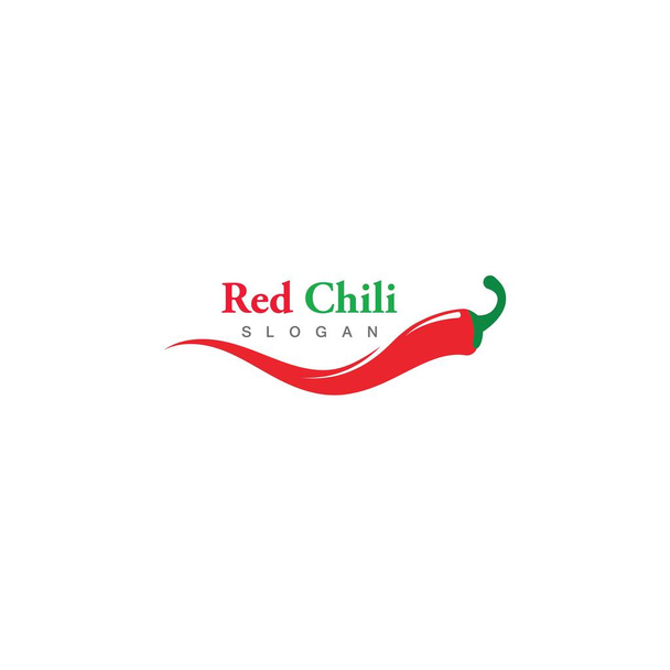 Červená horká přírodní chilli ikona šablona vektor ilustrace - Vektor, obrázek