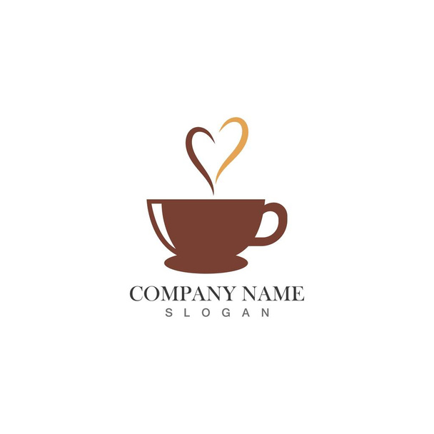 Tazza di caffè Logo Modello icona vettoriale design - Vettoriali, immagini