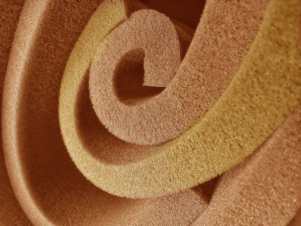 Orange Farbe Schwamm Schaumplatte aufgerollt - Foto, Bild