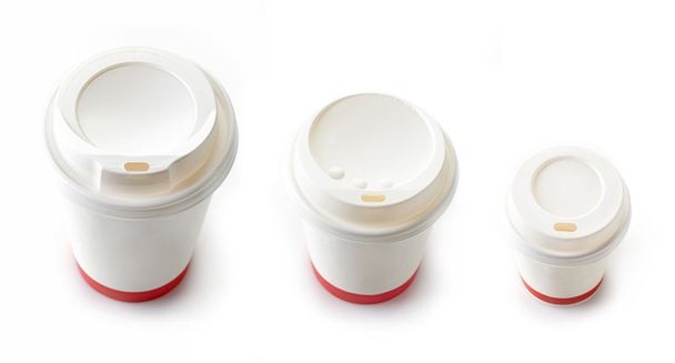papier klaarmaaltijden koffie cups - Foto, afbeelding