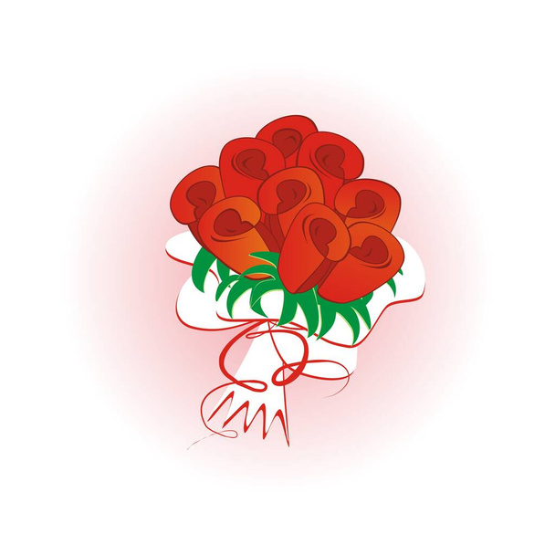bouquet di fiori astratti, illustrazione vettoriale - Vettoriali, immagini