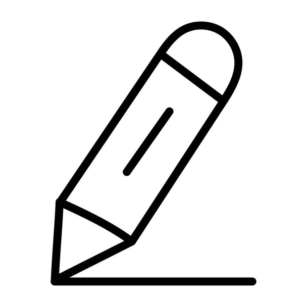 Иконка инструмента письма, линейный дизайн карандаша - Вектор,изображение