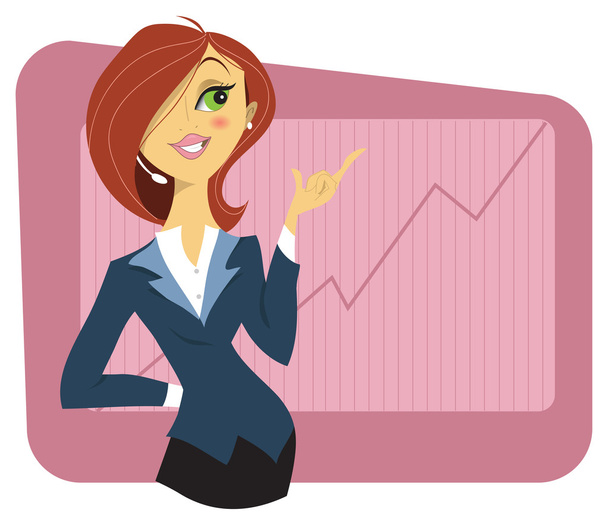 Sexy young woman in a business suit - Vector, Image