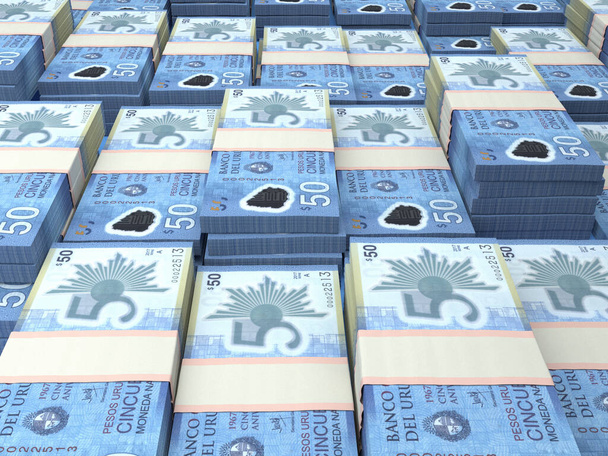 L'argent de l'Uruguay. Des pesos uruguayens. Billets UYU. 50 pesos. Affaires, finances, actualités. - Photo, image