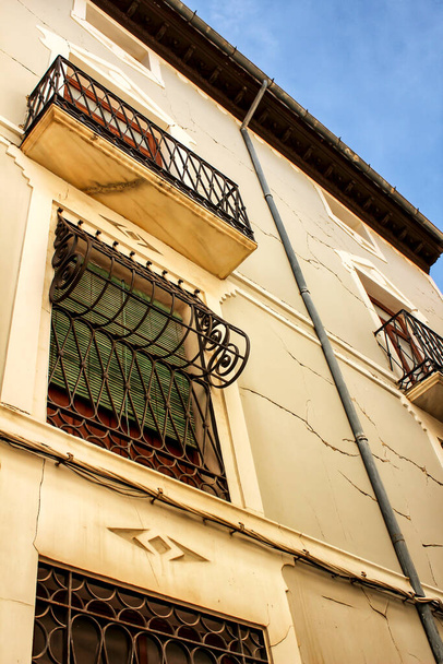 Old stone facades in Caravaca de La Cruz village, Murcia, Spain - Photo, Image