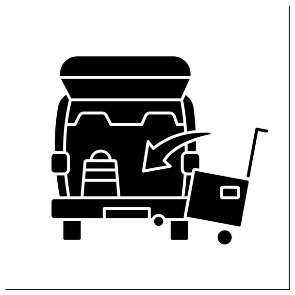 Curbside pick-up glyphe icône - Vecteur, image