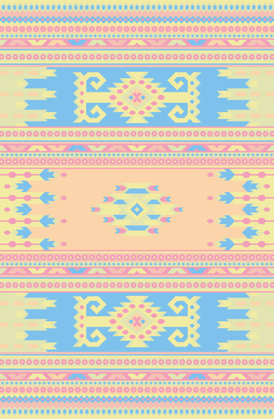 Tapete de banho e tapete Boho estilo padrão de design étnico com textura tecida angustiada e efeito - Foto, Imagem
