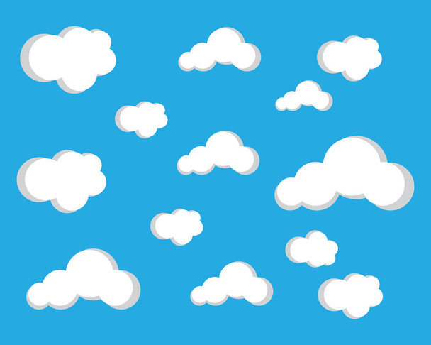 雲の背景ベクトルのイラストデザインと青空 - ベクター画像