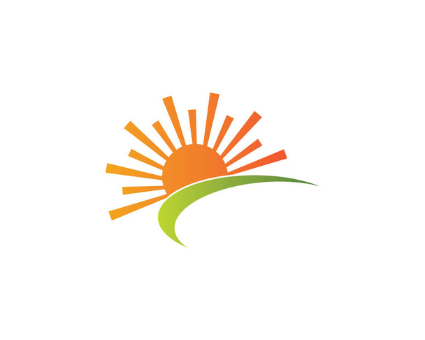 Sun logo modello vettoriale icona illustrazione design - Vettoriali, immagini