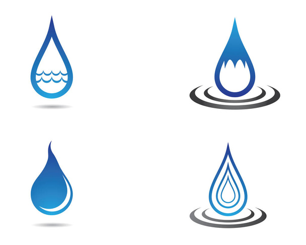 Water drop logo template vector icon illustration design - Вектор, зображення