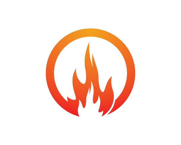 Feuer Flamme Logo Vorlage Vektor Symbol Illustration Design - Vektor, Bild