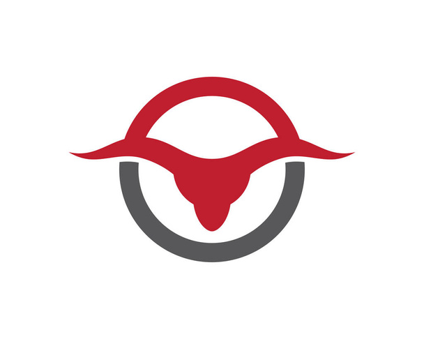 Boğa logo şablonu vektör resimleme tasarımı - Vektör, Görsel