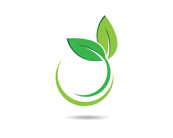 Logos of green leaf ecology nature element vector icon - Vektor, Bild