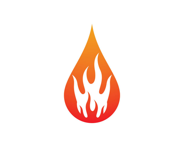 Brand vlam logo template vector pictogram illustratie ontwerp - Vector, afbeelding
