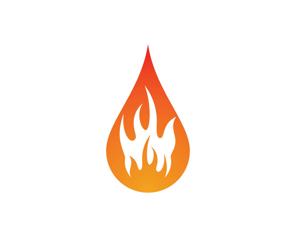 Tűz láng logó sablon vektor ikon illusztráció tervezés - Vektor, kép