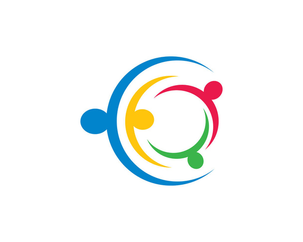 Adopce a komunitní péče logo šablony vektorové ikony ilustrace - Vektor, obrázek