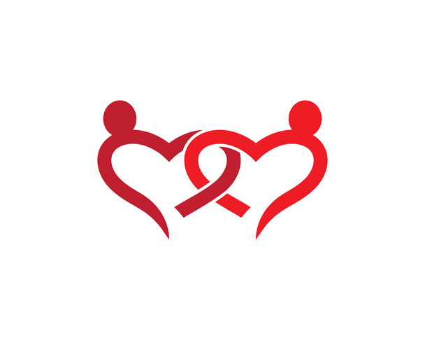 Logo miłości szablon symbol ikona ilustracja projekt - Wektor, obraz