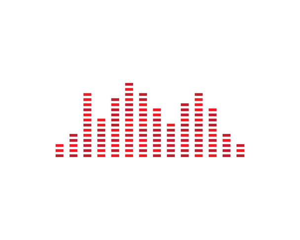 Illustrazione dell'icona vettoriale modello logo onda sonora - Vettoriali, immagini