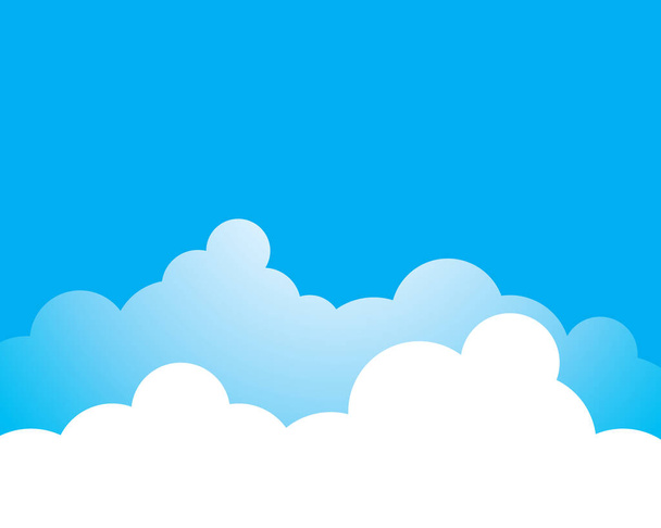Голубое небо с векторным изображением на фоне облаков - Вектор,изображение