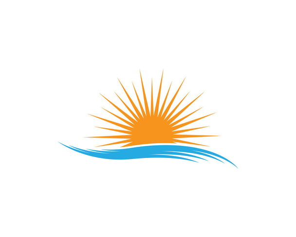 Sun logo modello vettoriale icona illustrazione design - Vettoriali, immagini