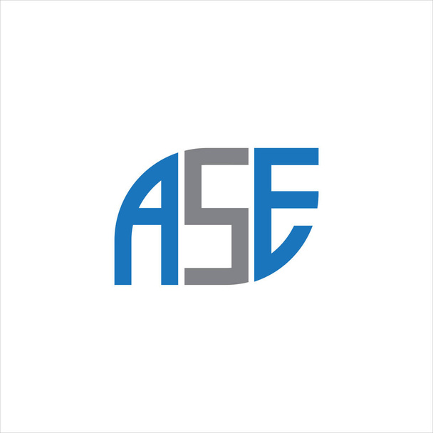 ASE letter logo design on white background.ASE creative initials letter logo concept.ASE letter design.  - Vector, Image