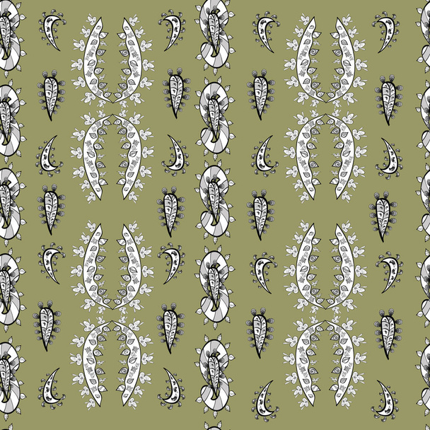 Seamless pattern with interesting doodles on colorfil background. - Вектор, зображення