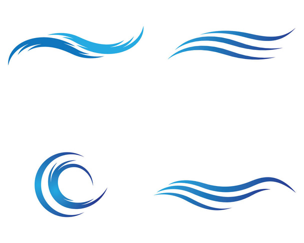 Wasser Welle Logo Vektor Symbol Illustration Design - Vektor, Bild