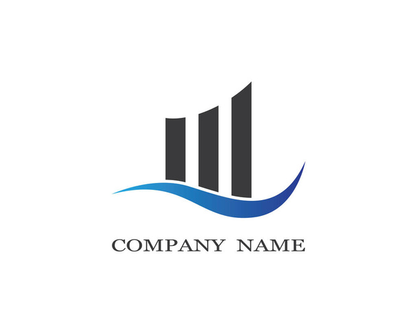Business finance logo template vector icon illustration - Vector, Image